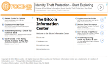 Tablet Screenshot of bitcoins.info